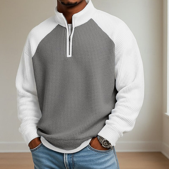 Elliott | Textured Quarter-Zip Polo