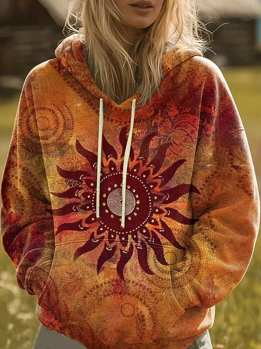 Autumn | Sunburst Print Hoodie