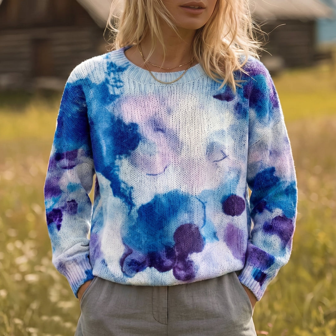 Thora | Watercolor Crewneck Sweater