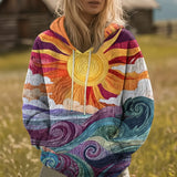 Everly | Sunburst Print Hoodie