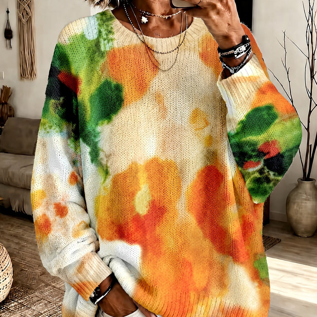 Sabra | Watercolor Print Sweater