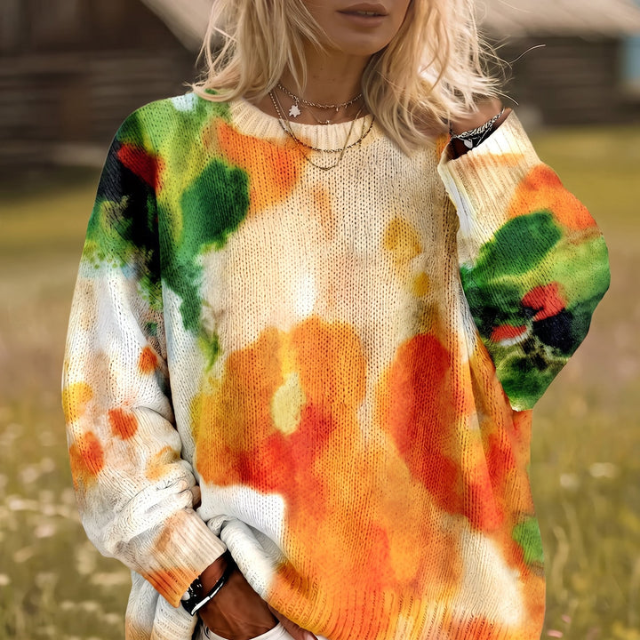 Sabra | Watercolor Print Sweater
