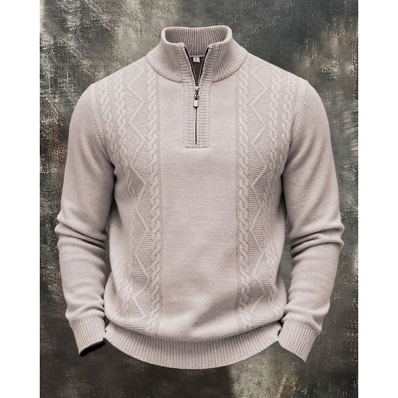 Franklin | Textured Quarter-Zip Sweater