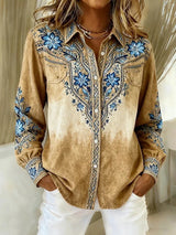 Constance | Vintage Floral Western Blouse