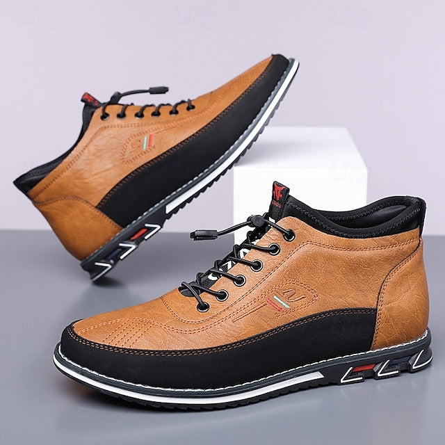 Ralph | Men's High-Top Lace-Up Leather Shoes