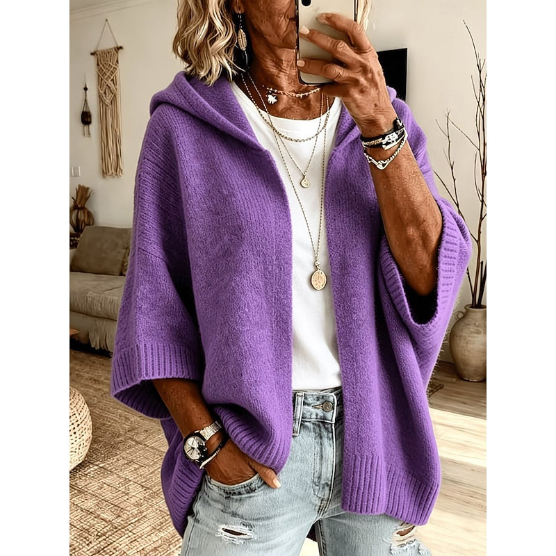 Marguerite | Hooded Open-Front Cardigan