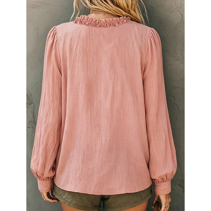 Isla | Ruffled V-Neck Blouse