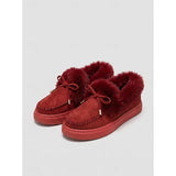 Faith | Cozy Bow-Trim Moccasins