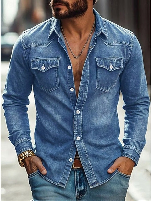 Harrison | Men's Dyed Western Long Sleeve Shirt