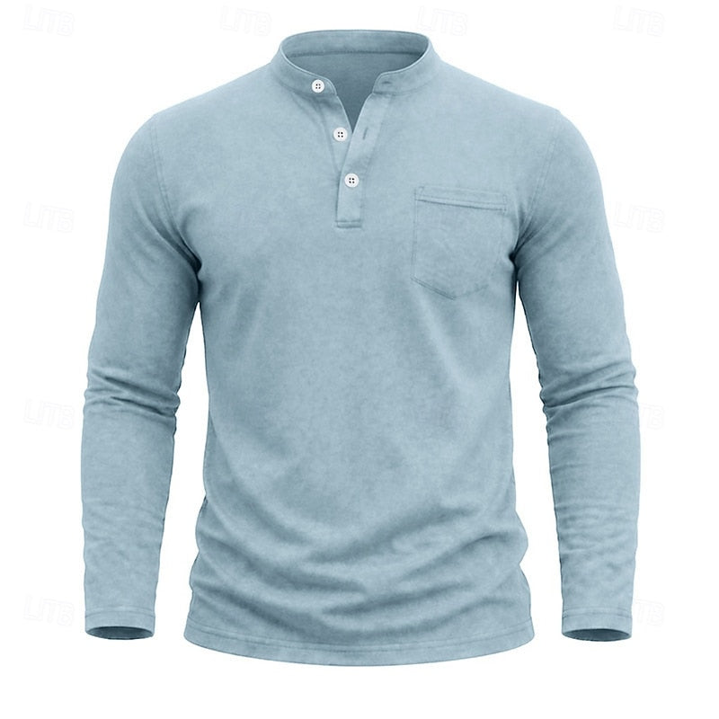Quentin | Classic Long-Sleeve Henley Shirt