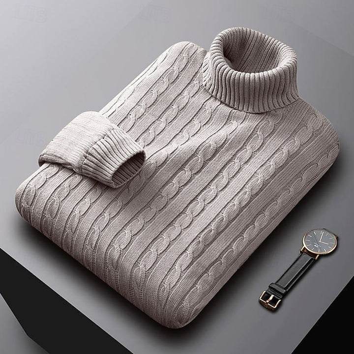 Thatcher | Cable-Knit Turtleneck Sweater