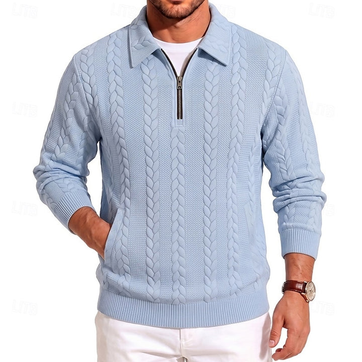 Donovan | Textured Quarter-Zip Sweater