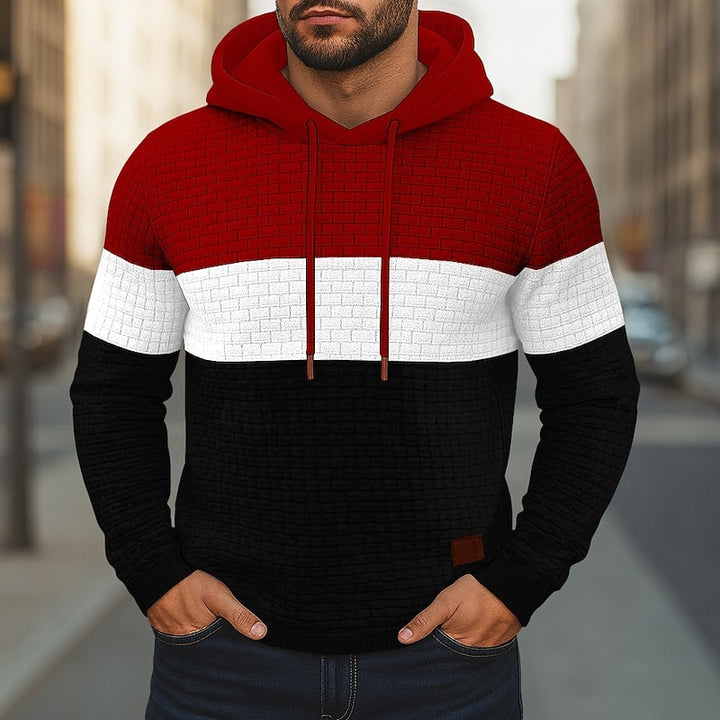Sawyer | Color Block Textured Hoodie