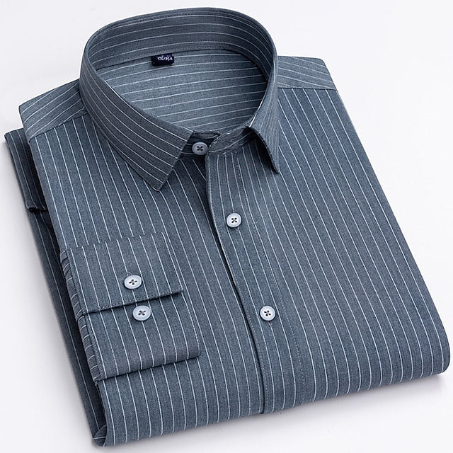 Henry | Men's Non-Iron Striped Long Sleeve Shirt