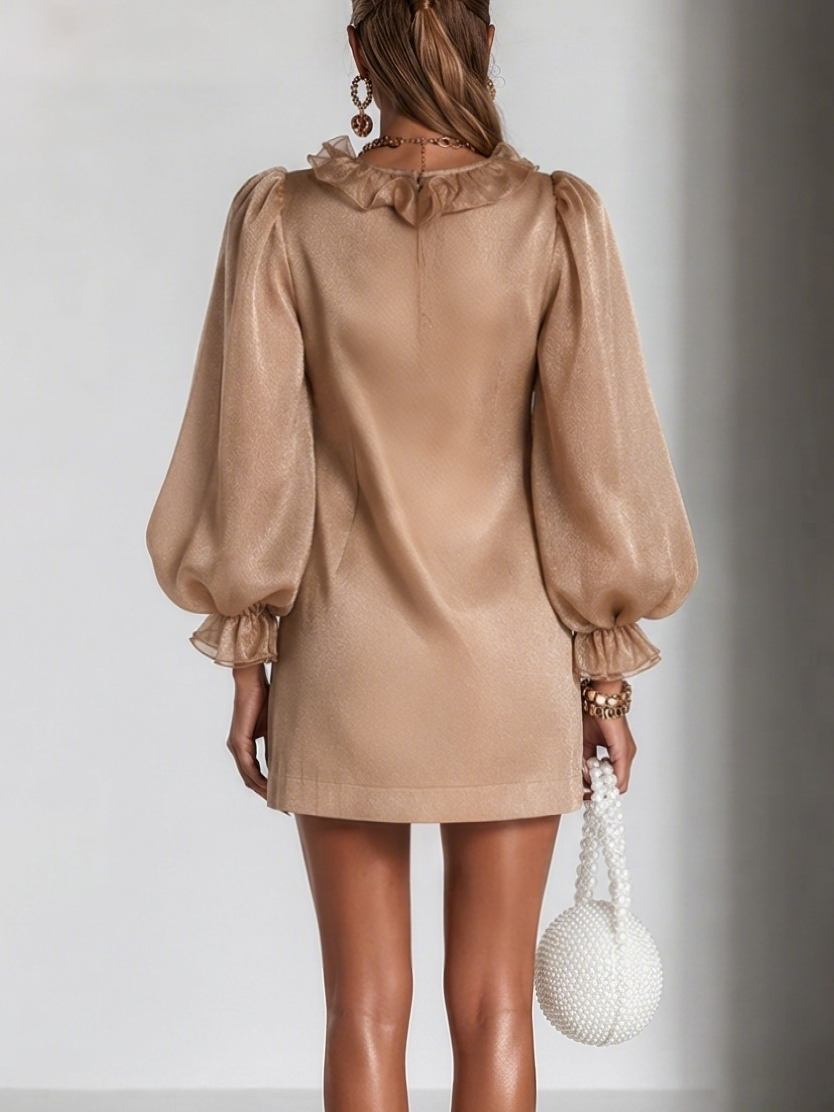 Roxanne | Ruffled Puff-Sleeve Mini Dress