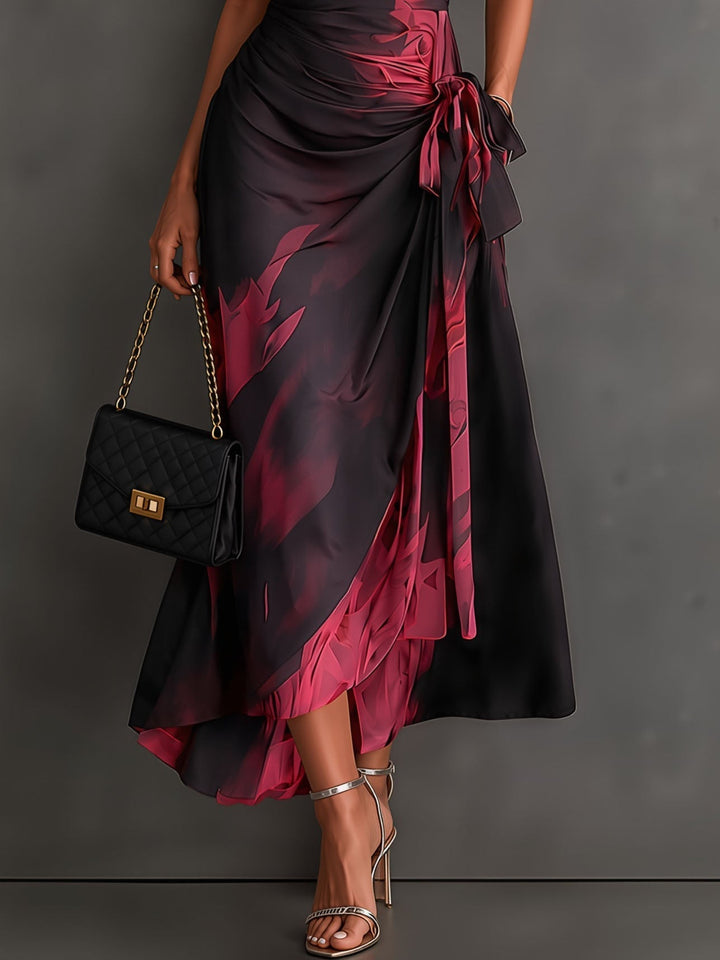 Seraphine | Flowing Wrap Midi Dress