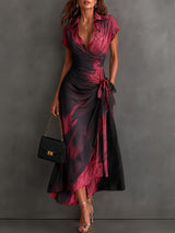 Seraphine | Flowing Wrap Midi Dress