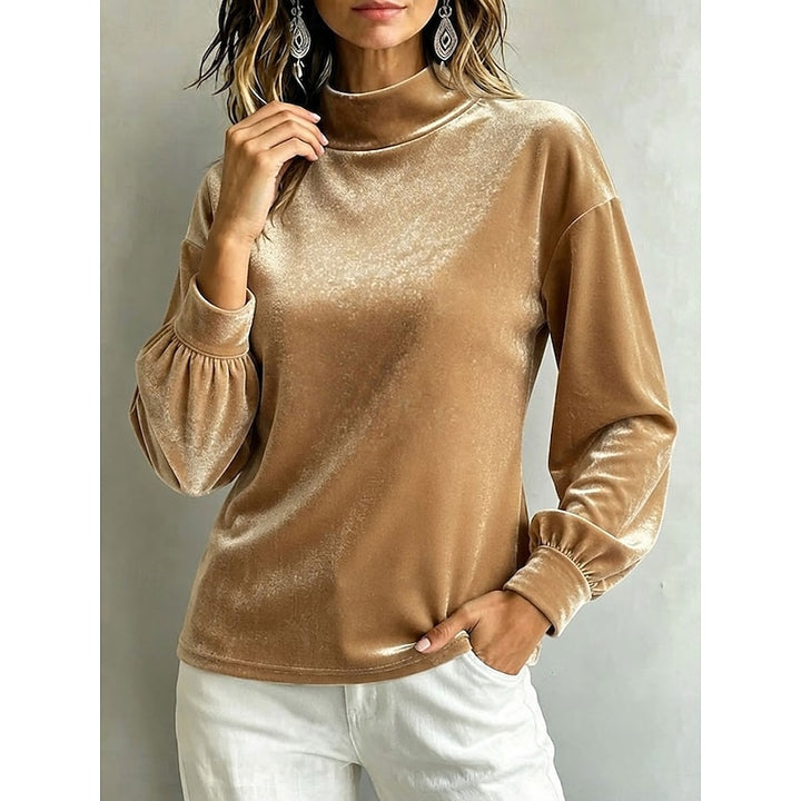 Simone | Mock Neck Blouse