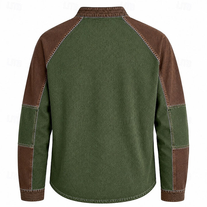 Harrison | Vintage Color Block Henley Shirt