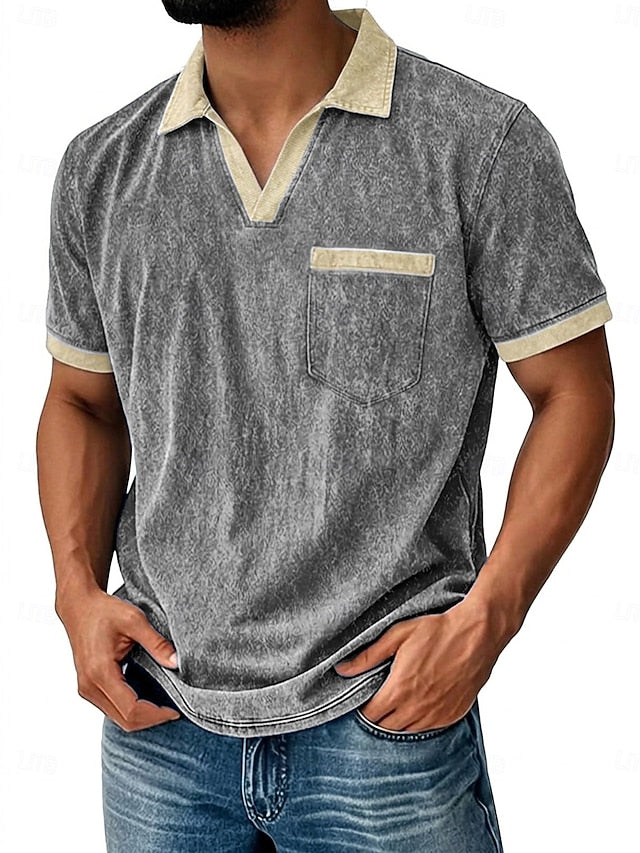 Steven | Men's Acid Wash Cotton Polo