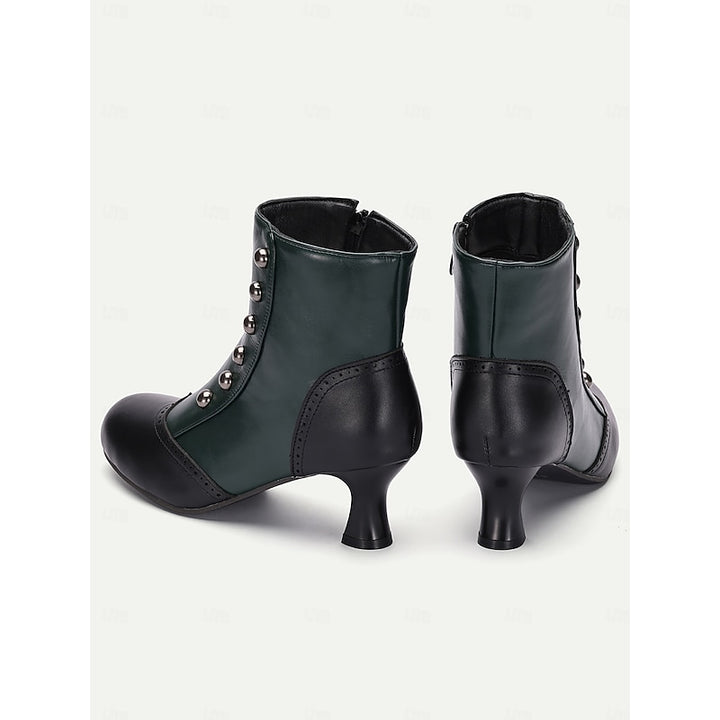 Eleanora | Vintage Two-Tone Ankle Boots