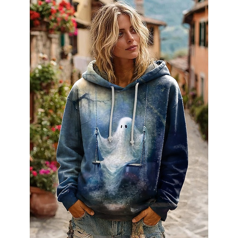 Greta | Halloween Skull Graphic Hoodie