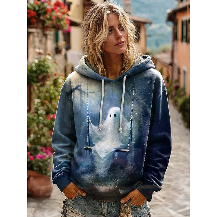 Greta | Halloween Skull Graphic Hoodie