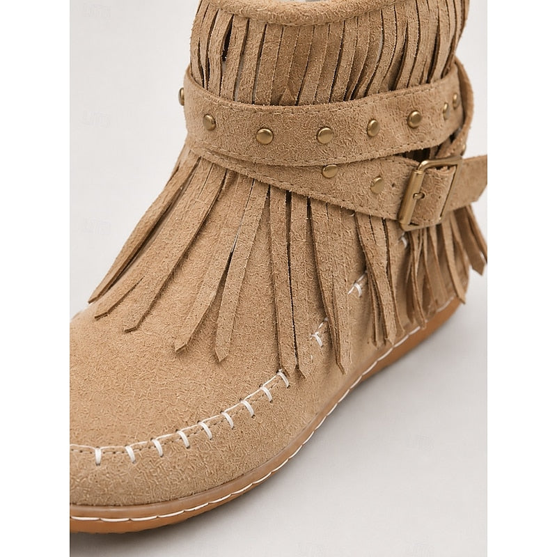 Cheyenne | Fringe Western Ankle Boots