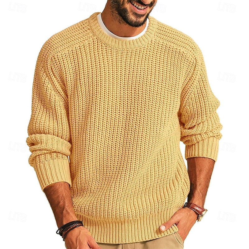 Fletcher | Ribbed Knit Crewneck Sweater