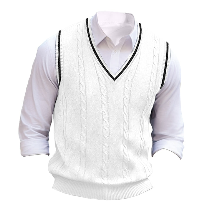 Arthur | Cable Knit V-Neck Sweater Vest