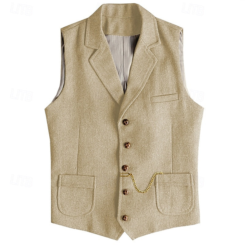 Nathaniel | Tailored Herringbone Waistcoat