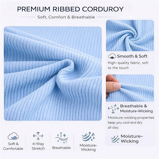 Vincent | Men's Ribbed Corduroy Long Sleeve Shirt