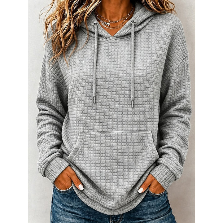 Nell | Textured Drawstring Hoodie