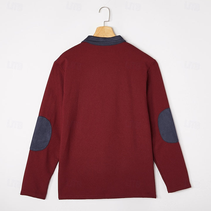 Malcolm | Quarter-Zip Elbow-Patch Pullover