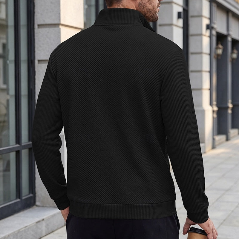 Easton | Textured Quarter-Zip Pullover