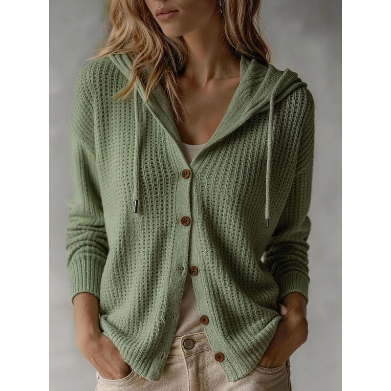 Marion | Hooded Button-Front Cardigan