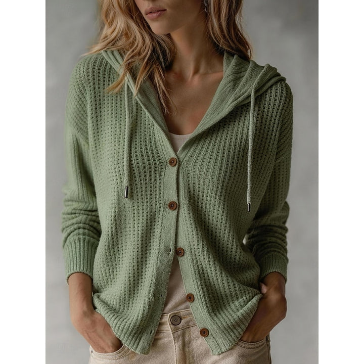 Marion | Hooded Button-Front Cardigan