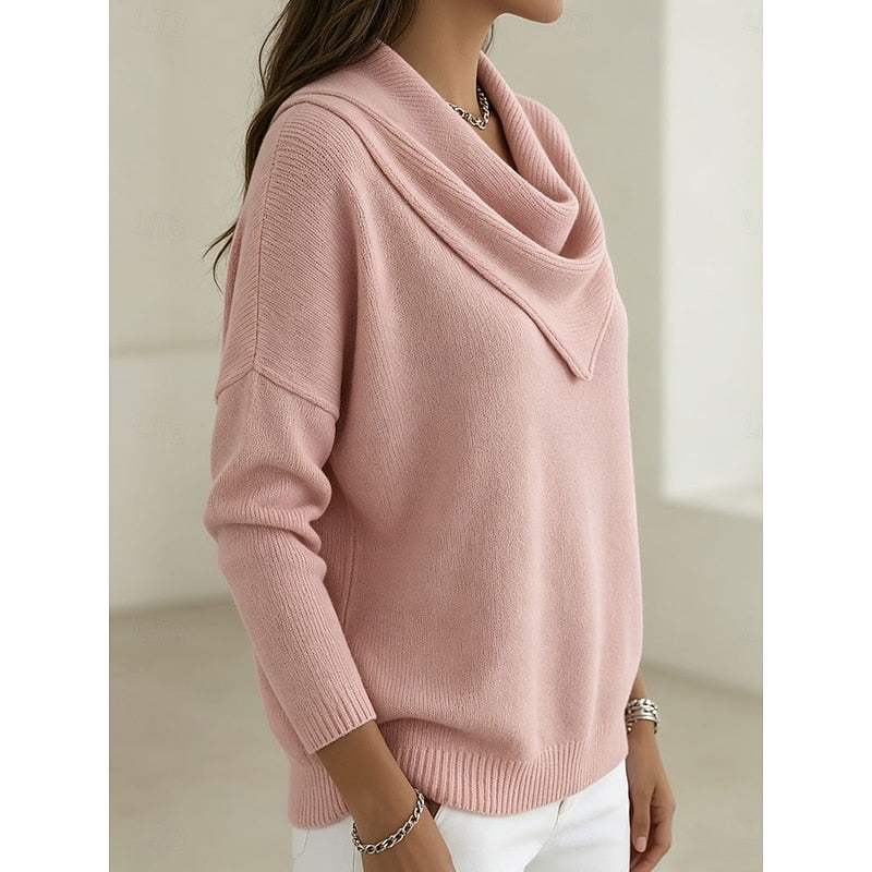 Maren | Draped Cowl-Neck Sweater