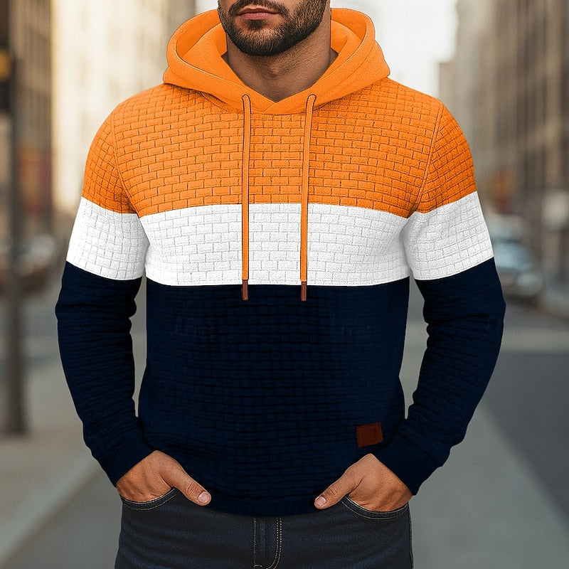 Sawyer | Color Block Textured Hoodie