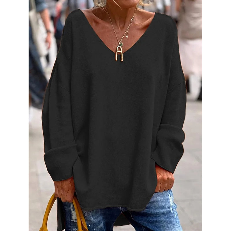 Joanne | Relaxed V-Neck Pullover