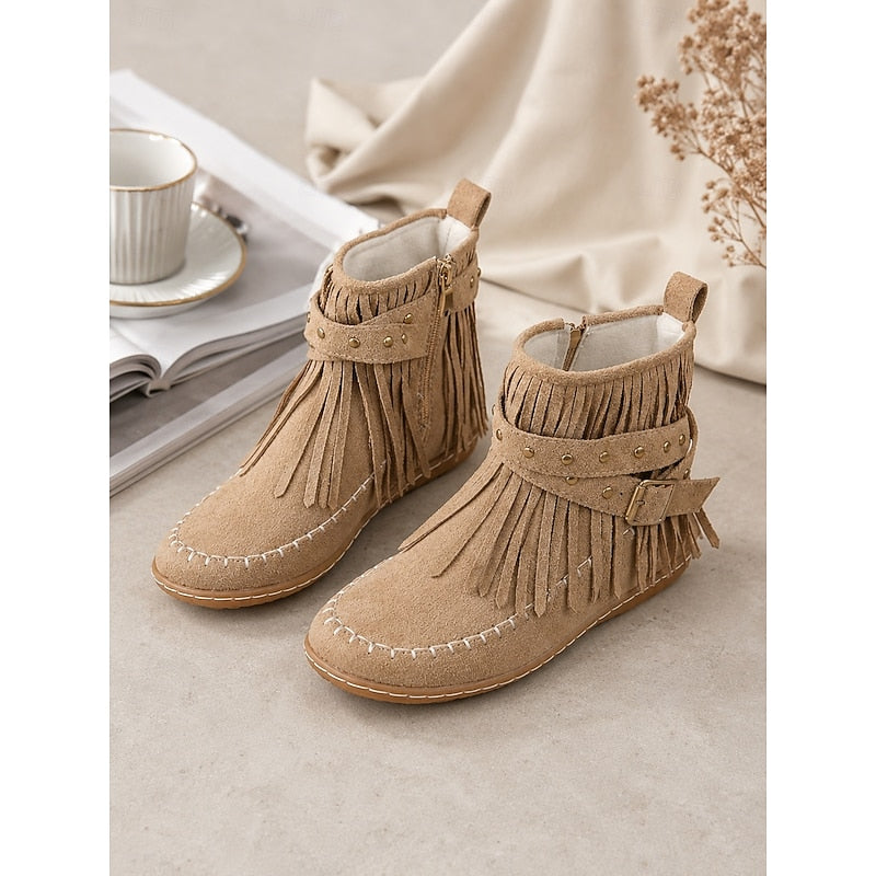 Cheyenne | Fringe Western Ankle Boots