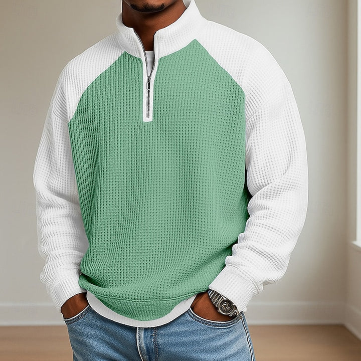Elliott | Textured Quarter-Zip Polo