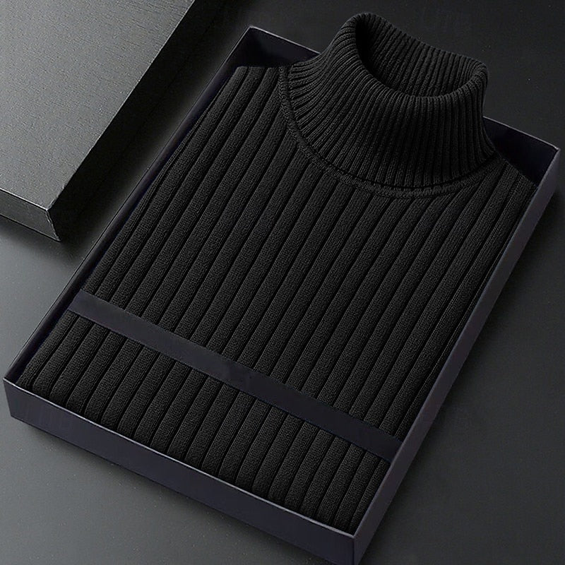 Dominic | Ribbed High-Neck Sweater