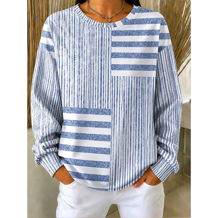 Patricia | Striped Colorblock Sweatshirt