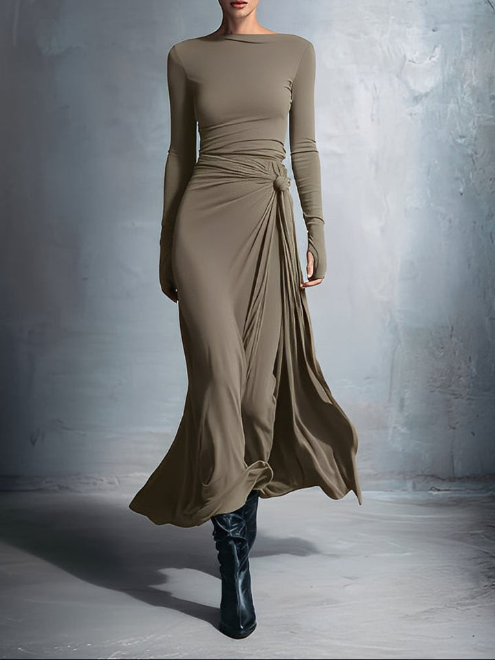 Liliana | Draped Side-Tie Maxi Dress