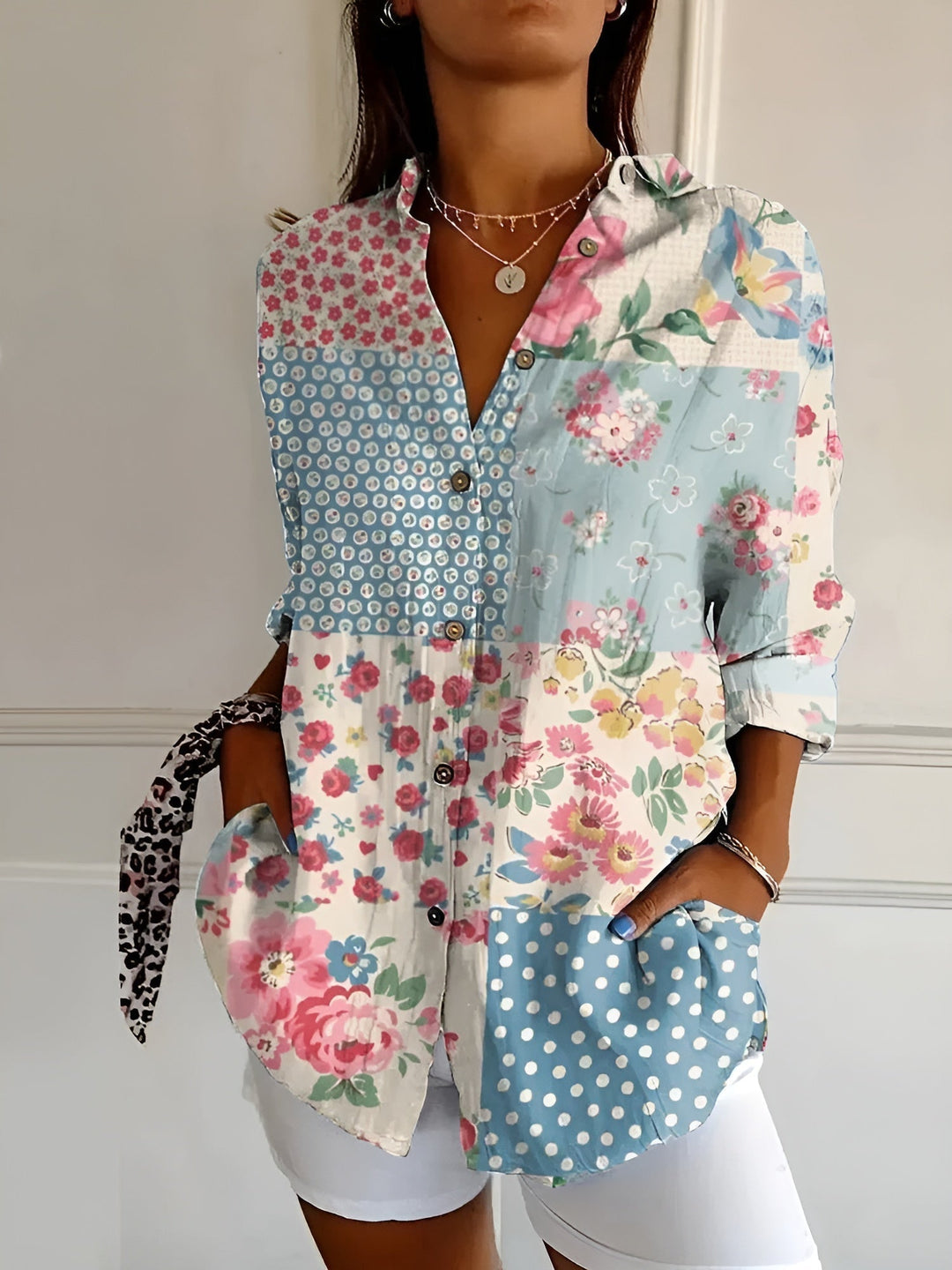 Lorna | Floral Button-Up Blouse