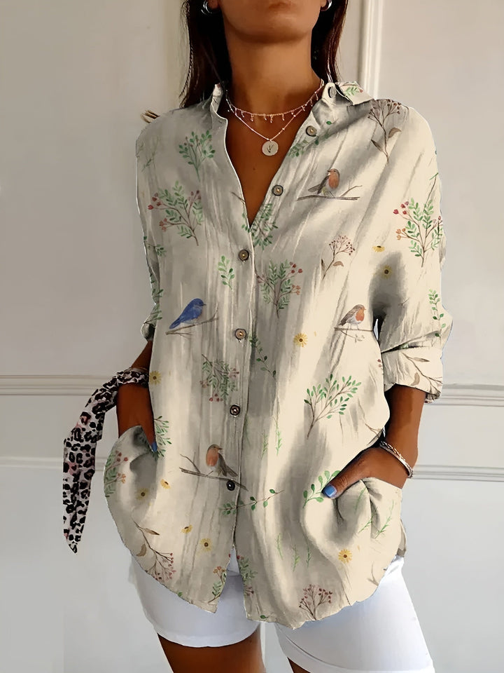 Lorna | Floral Button-Up Blouse