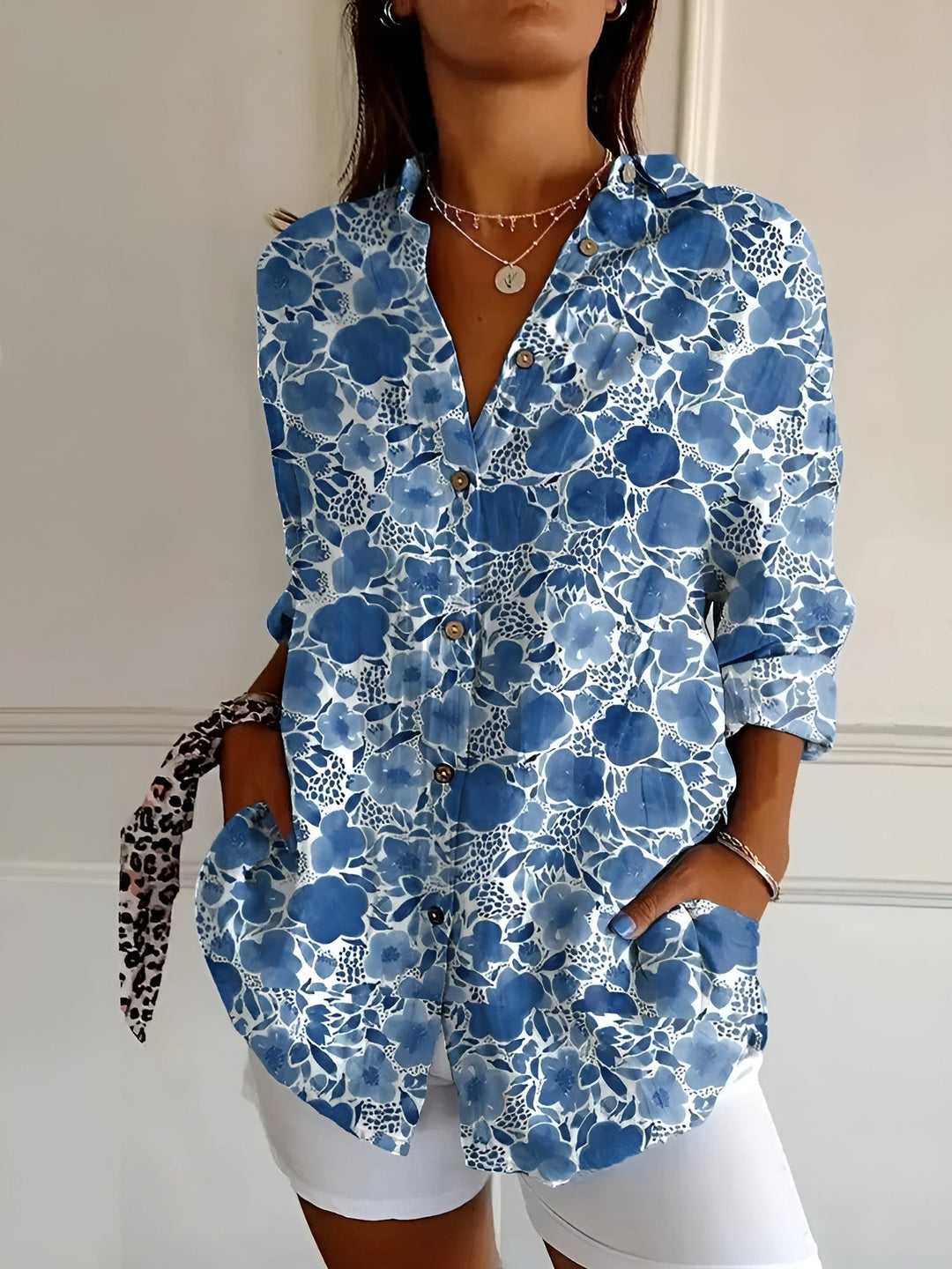 Lorna | Floral Button-Up Blouse