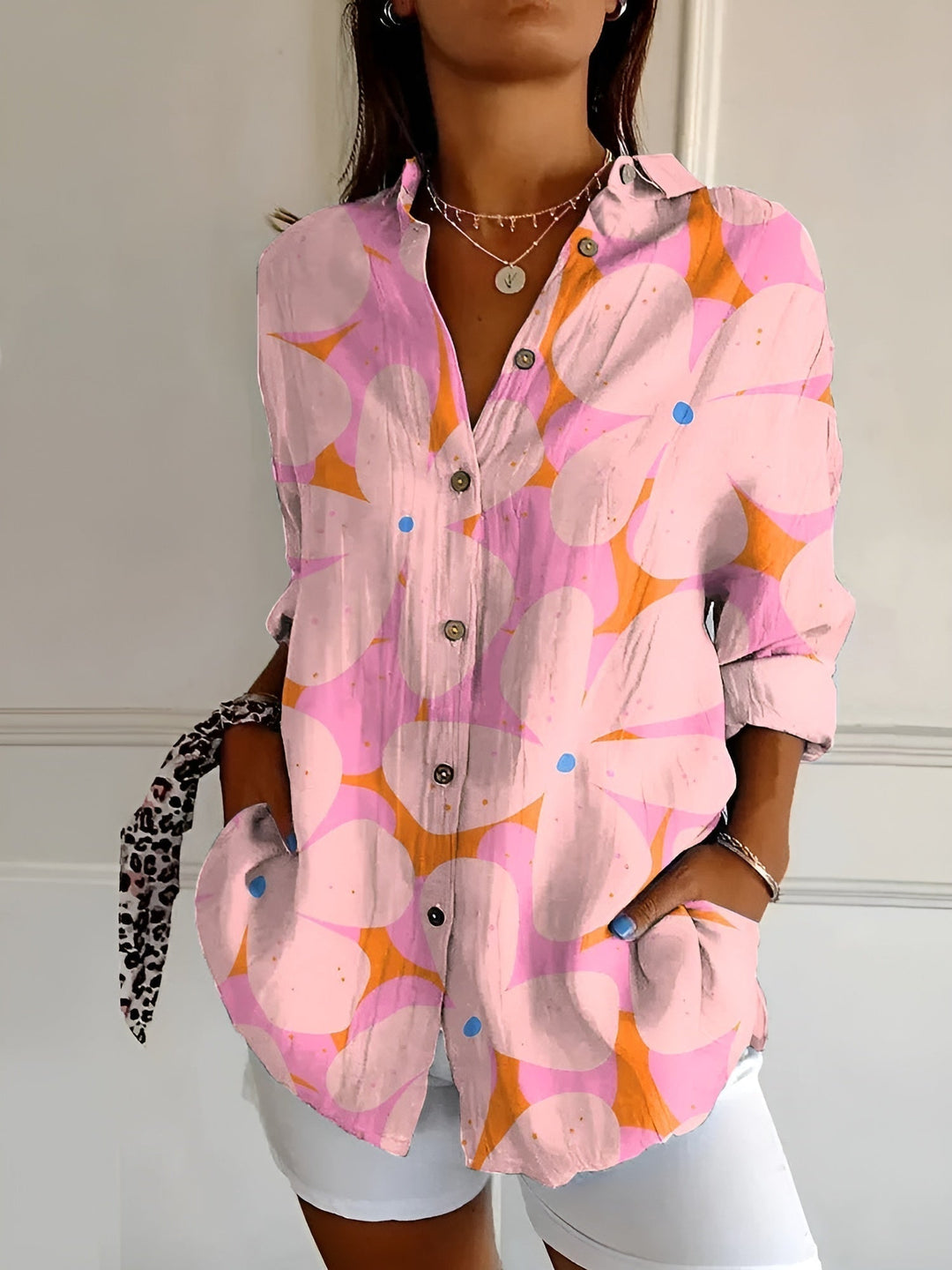 Lorna | Floral Button-Up Blouse
