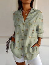 Lorna | Floral Button-Up Blouse